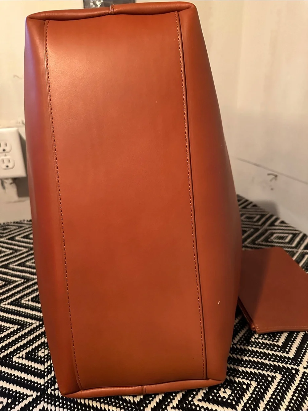 Ann Mashburn Large Camel Leather Soft Tote
